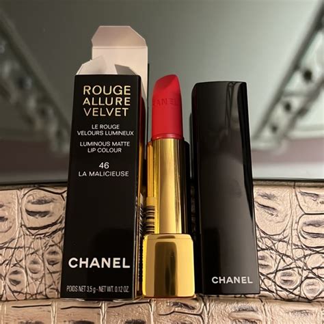 chanel lipstick 46 la malicieuse|Chanel La Malicieuse (46) Rouge Allure Velvet Review & Swatches.